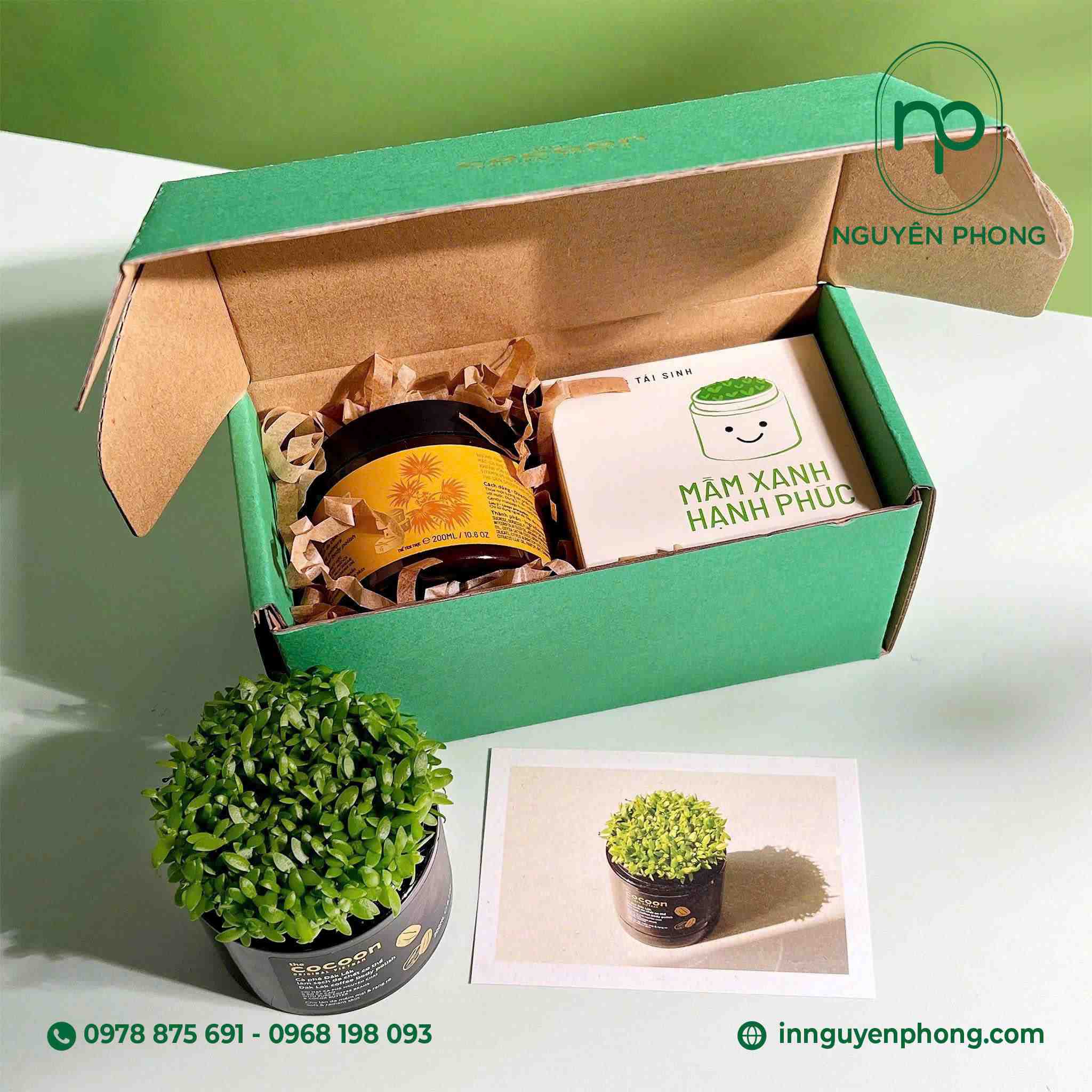 Hộp carton 3 lớp sóng E dạng nắp cài